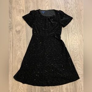 RSVP BY TALBOTS LADYS SEQUIND VELVET FLARE EVENING DINNER DRESS SIZE 4